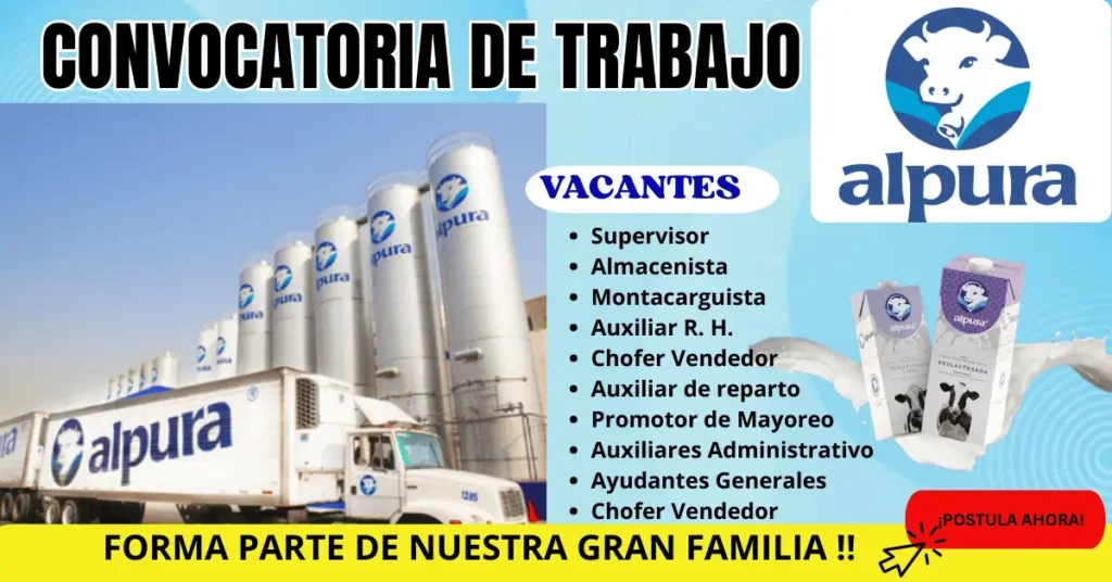 🥛 Vacantes en ALPURA 2026: Oportunidades Laborales